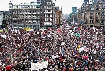 Demonstration against the war in Amsterdam