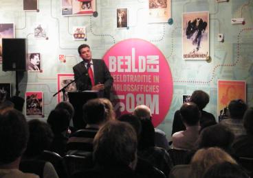 Emile Roemer speaks at the Museum of the Resistance in Gouda